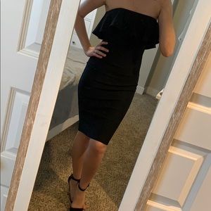 Lulus Black Strapless Dress